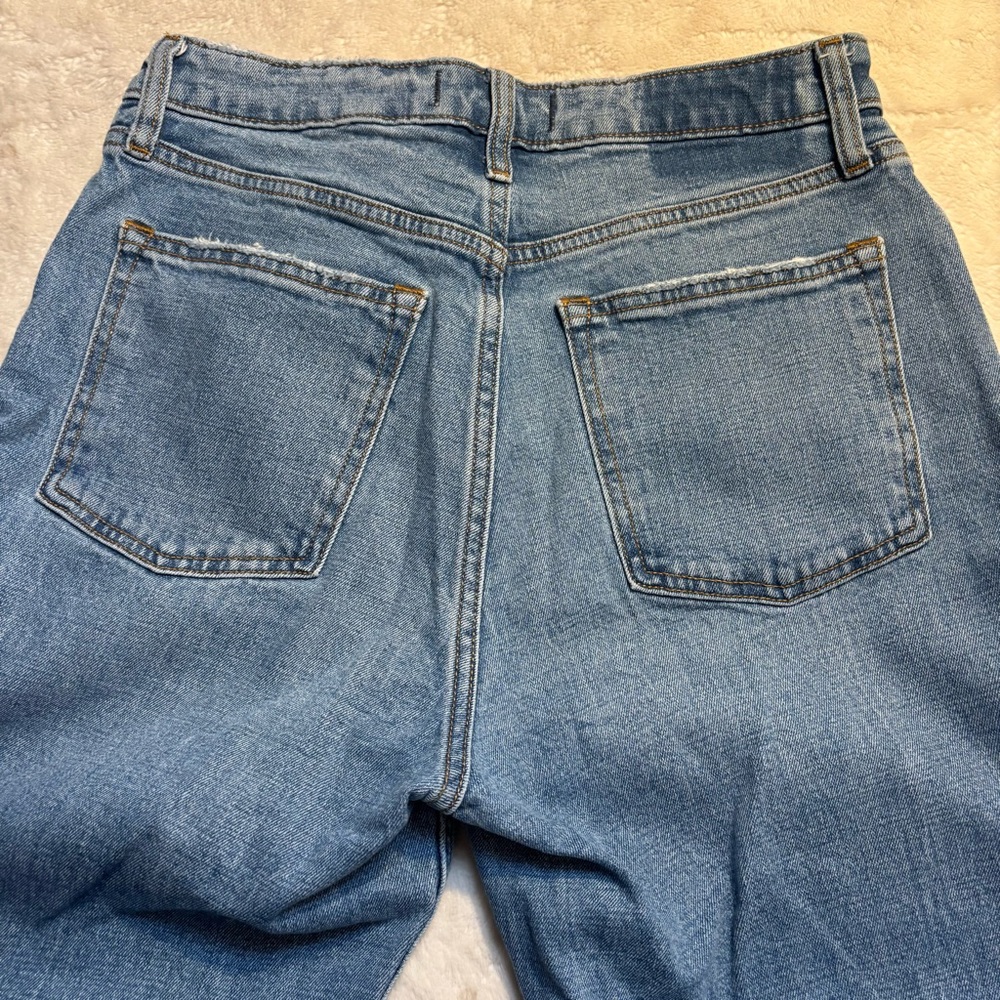 Abercrombie & Fitch Jeans Size 6 The Mom High-Rise Light Blue Curve Love Cotton - Picture 9 of 14